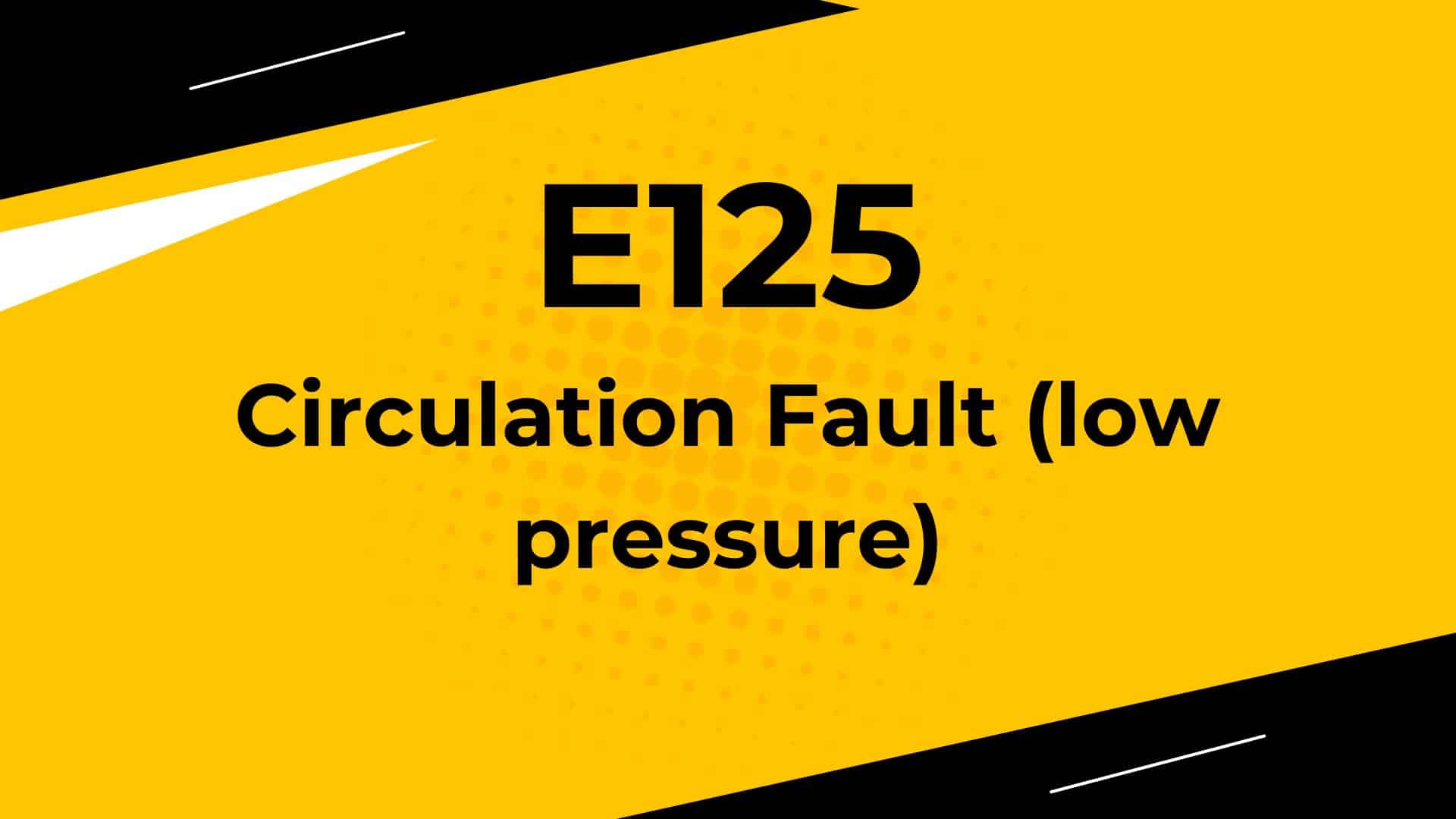 Baxi E125 Error Code: Causes and Solutions