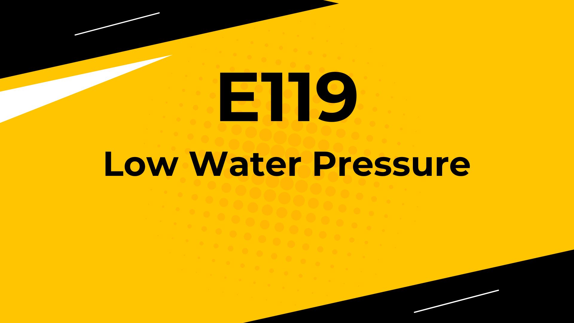 Low Water Pressure