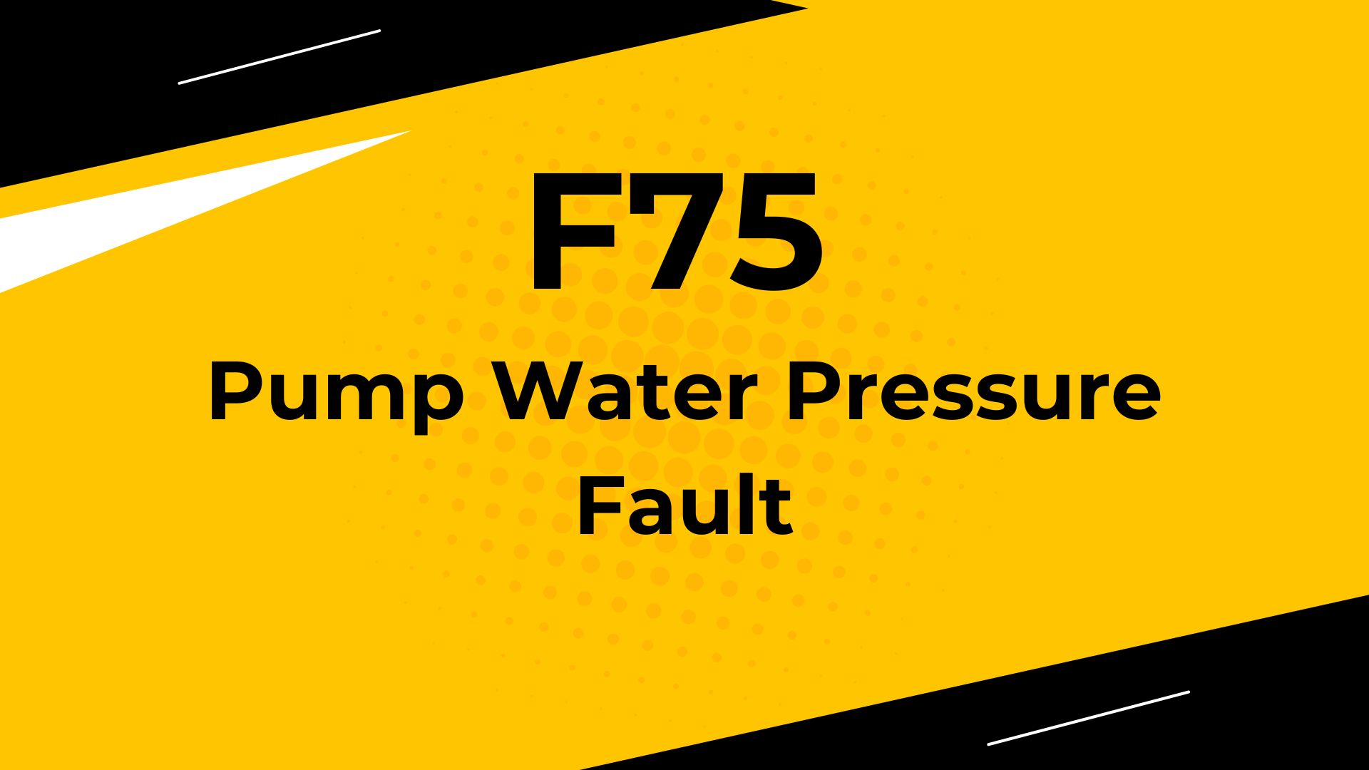 Pump Water Pressure Fault