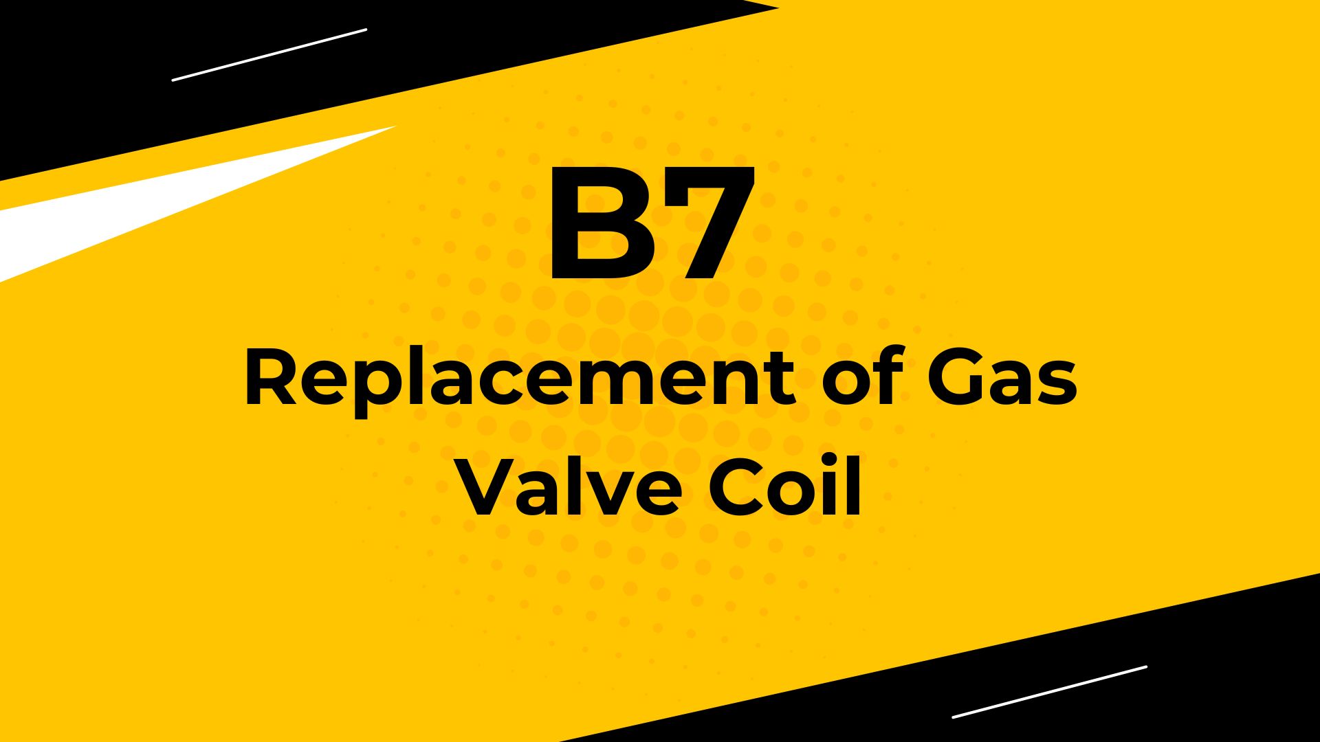 Replacement of Gas Valve Coil