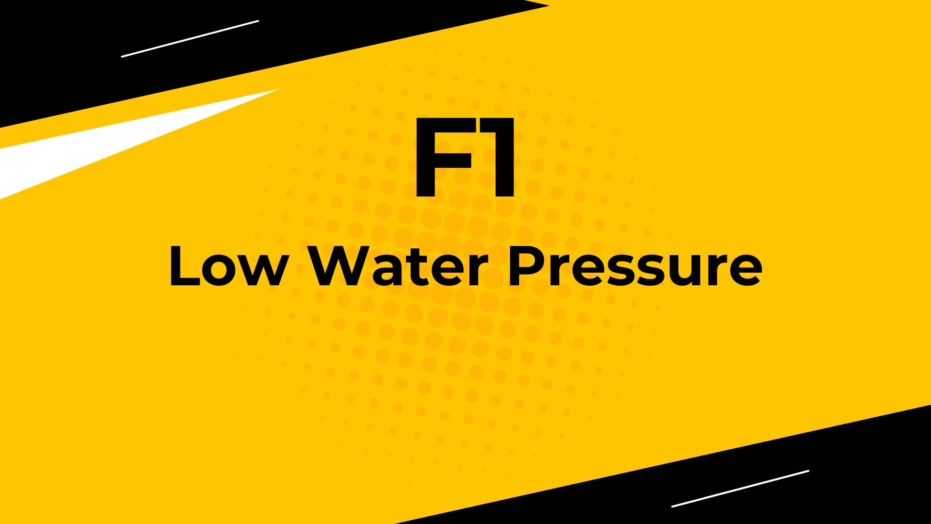 Low Water Pressure