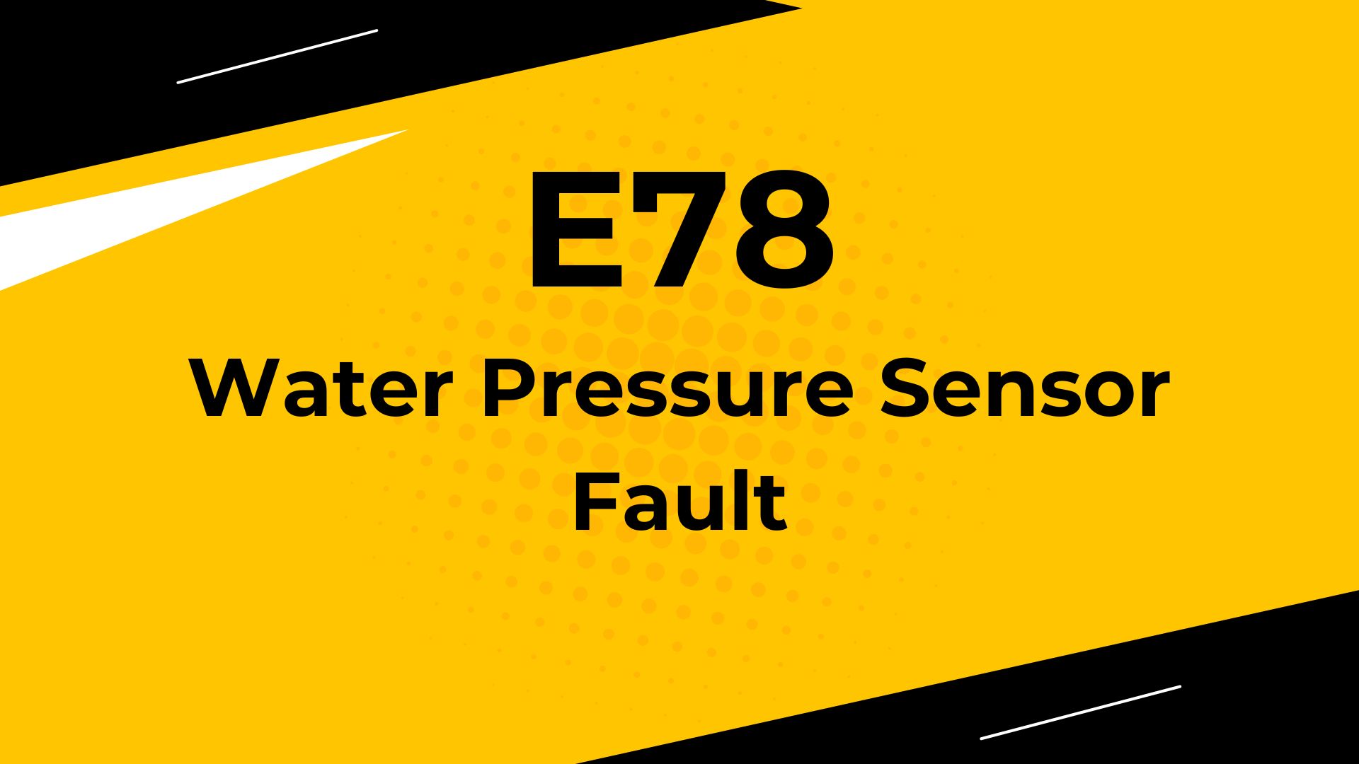 Water Pressure Sensor Fault