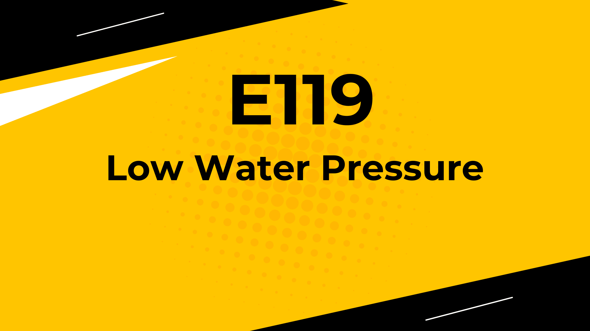 Low Water Pressure-E119